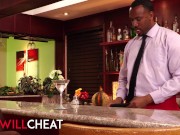 SHE WILL CHEAT - Osa Lovely's Credit Card Cut Off So She Pays The Bartender With Her Perfect Body 1/16