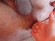 I applied cream thickly to his hairy asshole 2/16