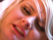 After talking to the handyman who's fixing the lift, Elizabeth's pussy starts to drip. 9/16