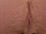 Farting and pissing in the toilet rear pov closeup