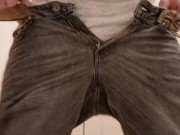 Farting and pissing in the toilet rear pov closeup 16/16