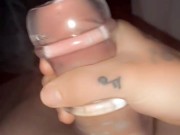 Daddy Stroking his meat with stroker 12/16