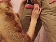 Real couple homemade sex! Close up redhead blowjob and missionary fuck! 3/16