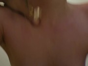 She rides my cock so hardcore and gets fucked with creampie in her tight pussy 10/16