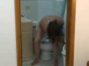 My friends and I masturbate while watching my stepmother pee, they want to fuck her 7/16