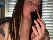 Smoking while my BF jacks off- full vid on OF 10/16