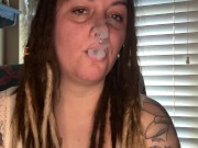 Smoking while my BF jacks off- full vid on OF 12/16