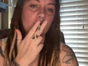 Smoking while my BF jacks off- full vid on OF 14/16