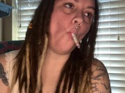 Smoking while my BF jacks off- full vid on OF 2/16