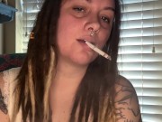 Smoking while my BF jacks off- full vid on OF 3/16