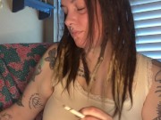 Smoke sesh with French inhale- full vid on OF 10/16