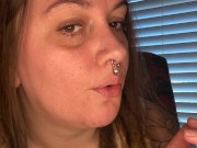 Smoke sesh with French inhale- full vid on OF 2/16