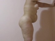 Showing my figure. Mature fat milf with hairy pussy. 15/16