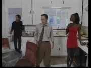 Black slut Chocolate takes two white cocks in her ass 1/16