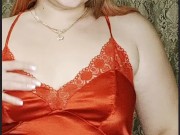 juicy redhead in a red dress 7/16