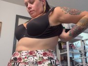 BBW step mom MILF gets ready after her shower cum watch me 15/16