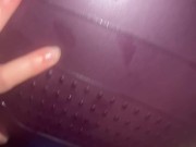 Yoga ball fun with massive dildo 15/16