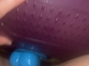 Yoga ball fun with massive dildo 3/16