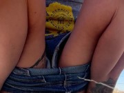 Piss Slut pissing on side of road! 10/16