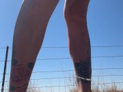 Piss Slut pissing on side of road! 3/16