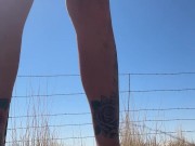 Piss Slut pissing on side of road! 6/16