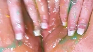 Pussy Play with Edible Body Paint