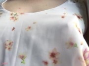 Fondling my nipples, getting ready to leave my house with them HARD 🌼🌼 8/16