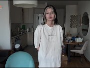 Cute girl had to take a hairy cock to keep from getting kicked out of her apartment. 1/16