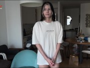 Cute girl had to take a hairy cock to keep from getting kicked out of her apartment. 2/16