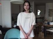 Cute girl had to take a hairy cock to keep from getting kicked out of her apartment. 3/16