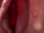 Cum dripping out of my gaped pussy after a hard pounding 15/16