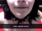 JOI: Tu novia se va de compras y le engañas con su hermana pequeña gótica por buena mamada y follada 16/16