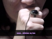 JOI: Tu novia se va de compras y le engañas con su hermana pequeña gótica por buena mamada y follada 9/16