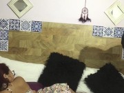 I give my stepbrother a delicious blowjob at his house. 1/16