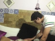 I give my stepbrother a delicious blowjob at his house. 3/16