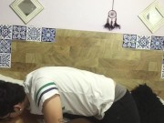 I give my stepbrother a delicious blowjob at his house. 6/16