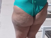 Walking with my ass out for voyeurs at the public pool 5/16