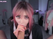 Step sister sucks my cock beats it and bites it until I cum ASMR - pinkloving 16/16