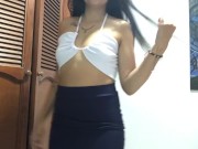 My hot neighbor makes a video and masturbates in her room. 8/16