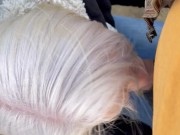 Slut loses bet and sucks dick in the bush 1/16