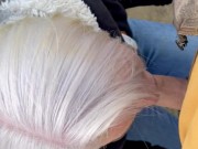 Slut loses bet and sucks dick in the bush 2/16