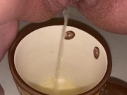 Girl pisses in a coffee cup 2/16