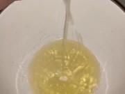 Girl Pees in mixing bowl 8/16