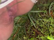 Babe pulls panties to the side for her morning piss 3/16