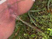 Babe pulls panties to the side for her morning piss 4/16