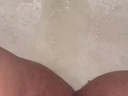 Pussy spread to piss in tub 15/16
