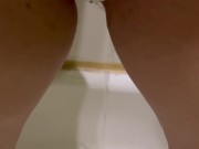 Standing pee through panties 6/16