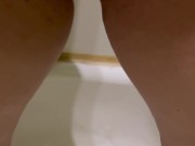 Standing pee through panties 9/16