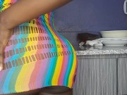 Big ass ebony step sis goes naughty in the kitchen 2/16