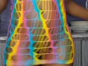 Big ass ebony step sis goes naughty in the kitchen 3/16